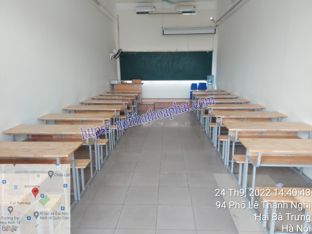 Hình ảnh 234 bộ bàn ghế học sinh BSV107G tại Trường THCS và THPT Tạ Quang Bửu, quận Hai Bà Trưng, TP Hà Nội