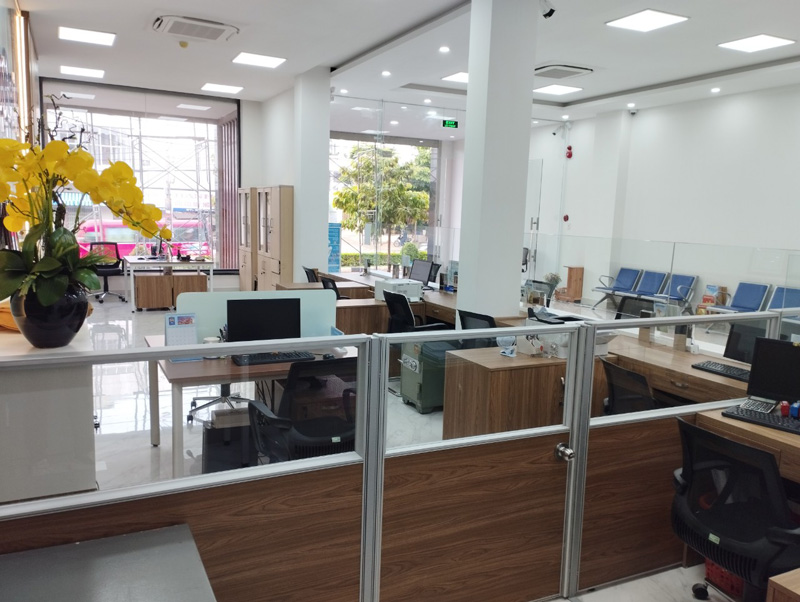 Thi công nội thất văn phòng tại ngân hàng Co-opBank Gia Lai