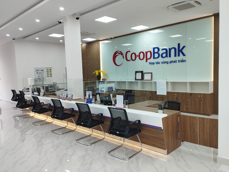 Thi công nội thất văn phòng tại ngân hàng Co-opBank Gia Lai