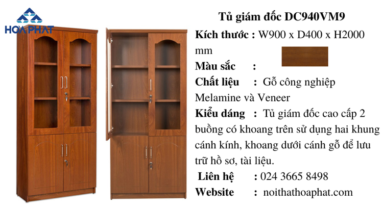 Tủ gỗ Hòa Phát DC940VM9