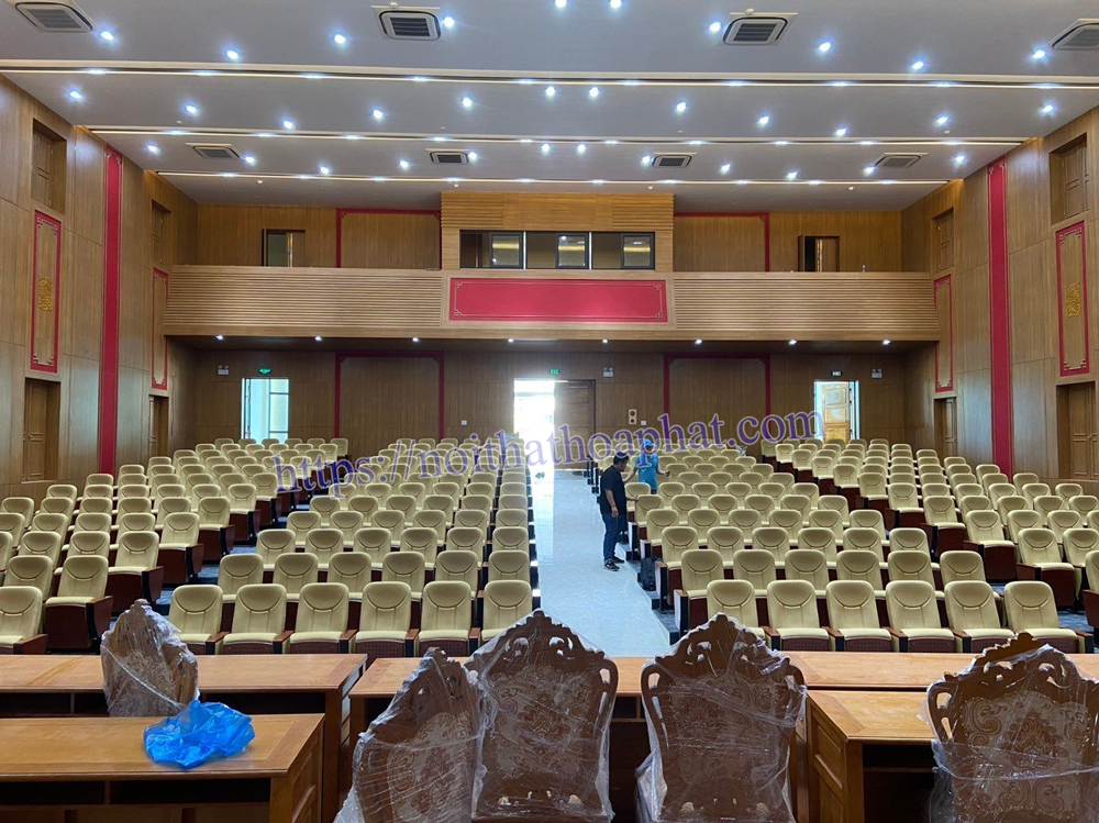 Dự án thi công ghế hội trường nhập khẩu cao cấp tại Công an tỉnh Hà Giang