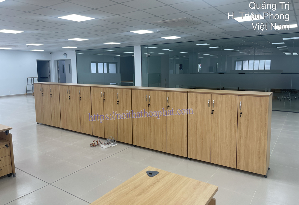 Thi công tủ tài liệu thấp tại công ty TNHH SANGSHIN CENTRAL