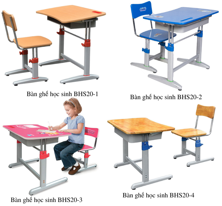 Bàn học điều chỉnh độ cao BHS20