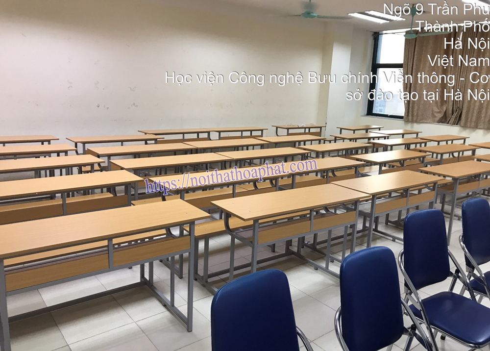 Hoàn thiện giao lắp 120 bộ bàn ghế sinh viên BSV107 cho trường Học viện Công nghê Bưu Chính Viễn Thông