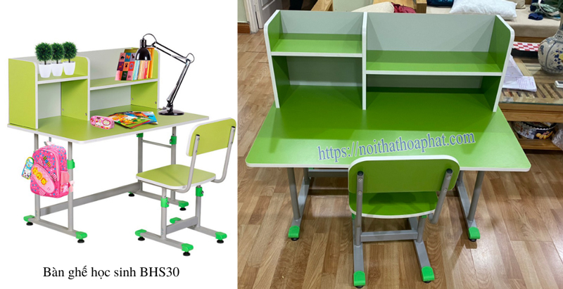 Bộ bàn ghế học sinh điều chỉnh độ cao BHS30