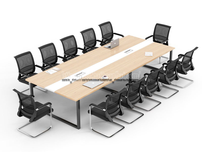 kết cấu bàn họp chân sắt Hòa Phát