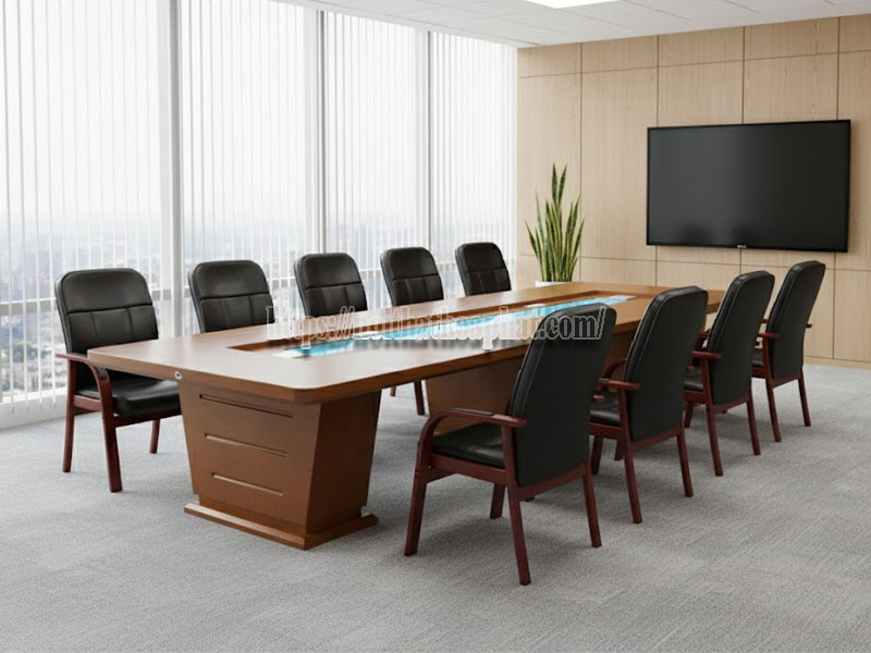 chất liệu bàn họp veneer