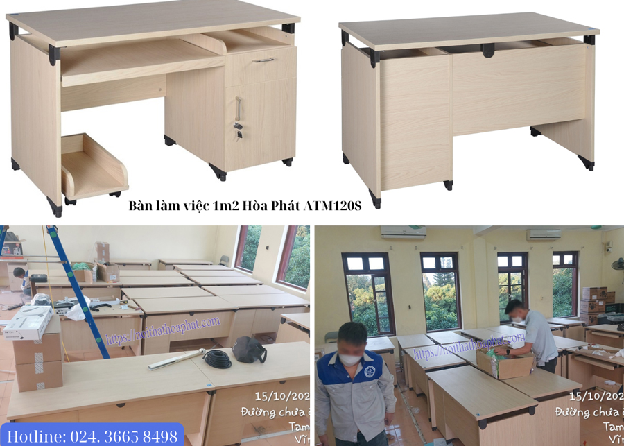 Bàn làm việc 1m2 Hòa Phát ATM120S