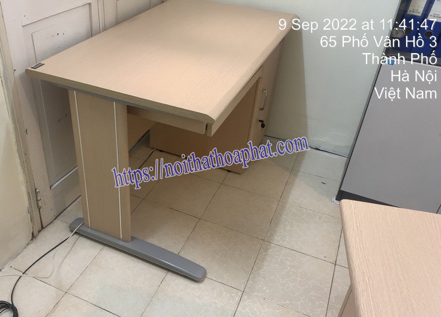 Hình ảnh thực tế bàn văn phòng NT120C3HL tại Công ty thoát nước Hà Nội