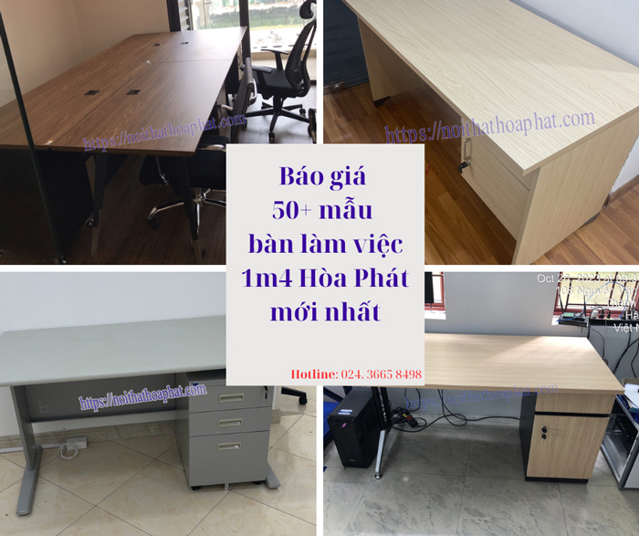 Báo giá 50+ mẫu bàn làm việc 1m4 Hòa Phát mới nhất