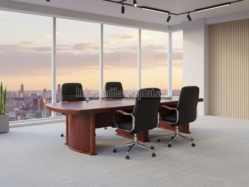 bàn họp veneer cao cấp