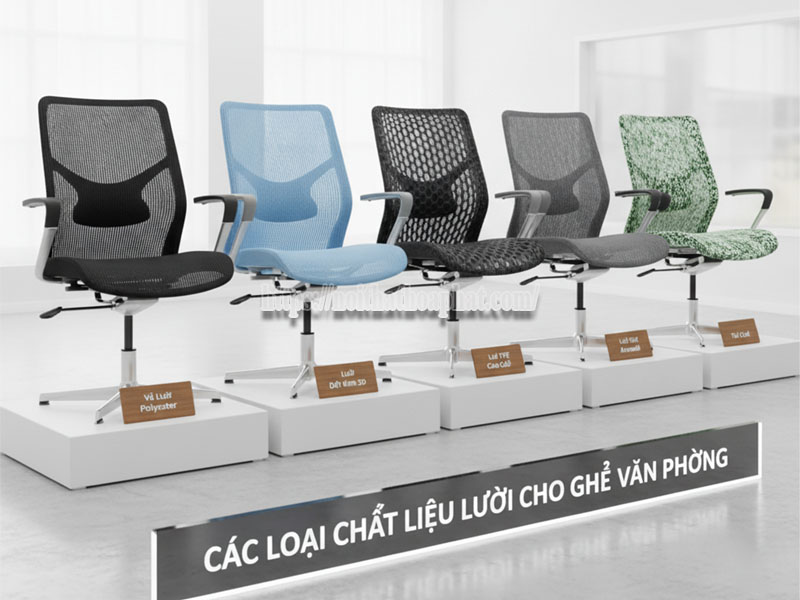 các loại chất liệu lưới cho ghế văn phòng