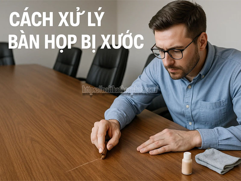 cách xử lý bàn họp bị xước