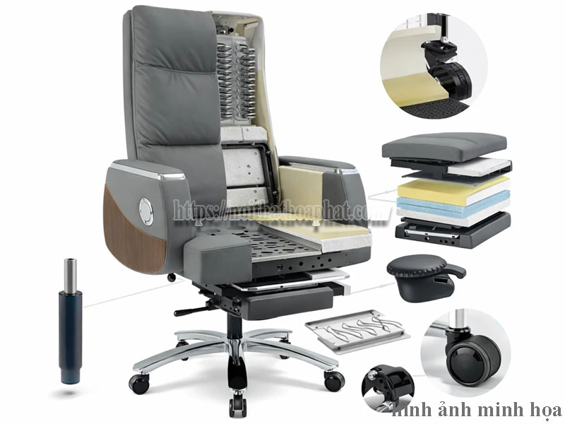 cấu tạo ghế xoay văn phòng hiện đại