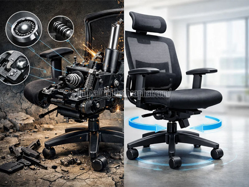 nguyên lý hoạt động ghế xoay