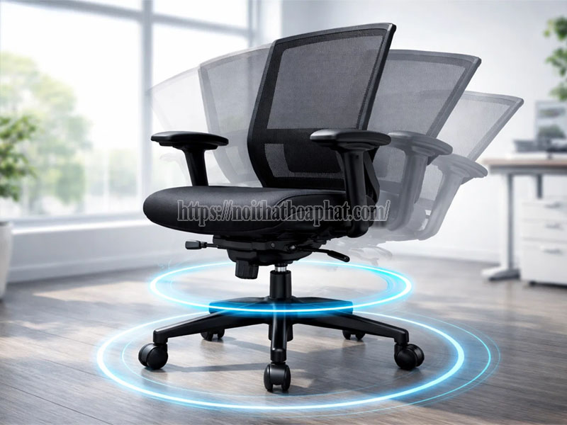 cơ chế xoay của ghế văn phòng