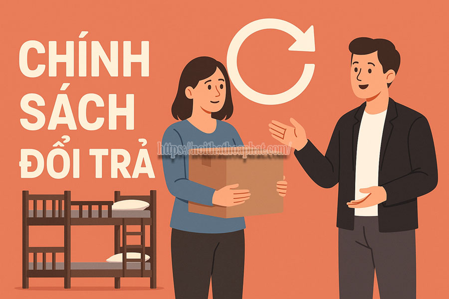 Có thể đổi trả giường tầng nếu không phù hợp không? Chính sách từ Nội thất Hòa Phát
