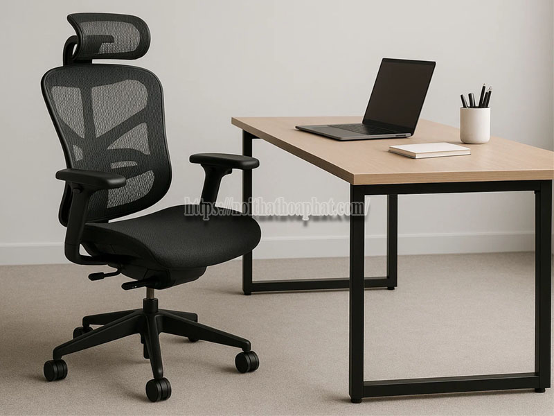 Combo Ghế Công Thái Học Và Bàn Làm Việc