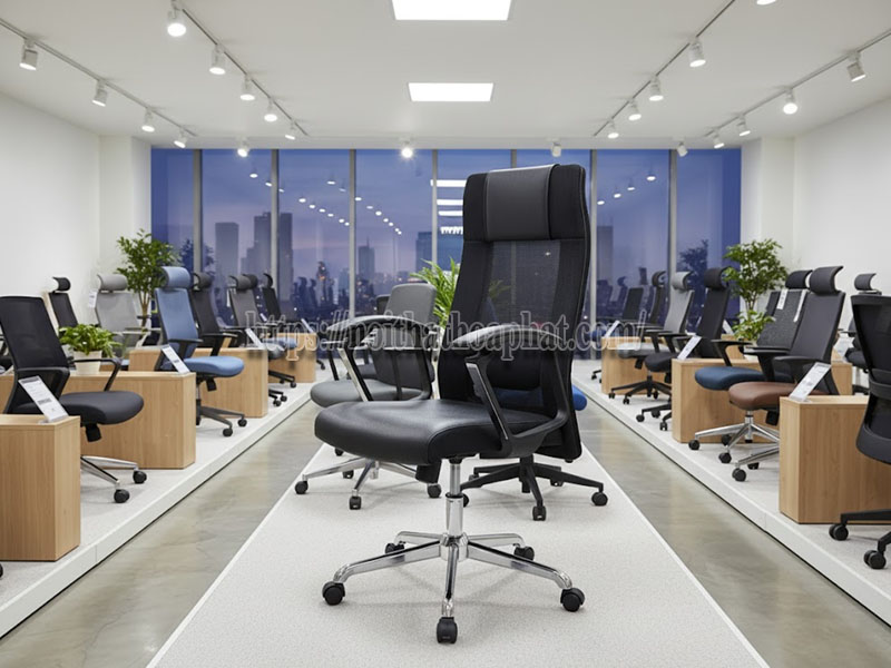 ghế lưới GL344 tại showroom nội thất Hào Phát