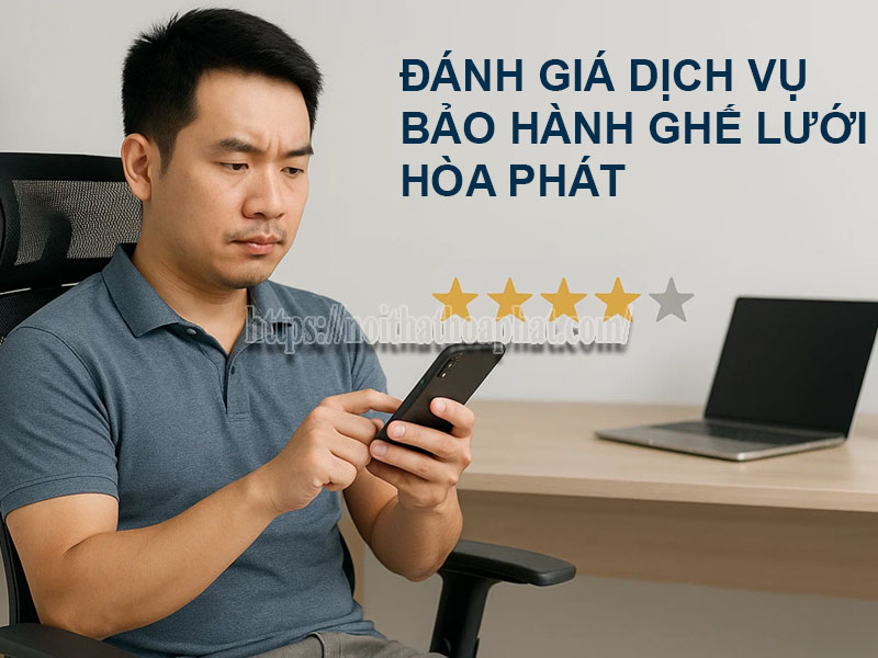 đánh giá dịch vụ bảo hành ghế lưới Hòa Phát