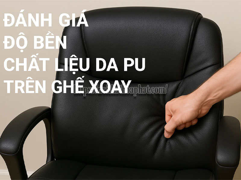 đánh giá độ bền chất liệu da PU trên ghế xoay
