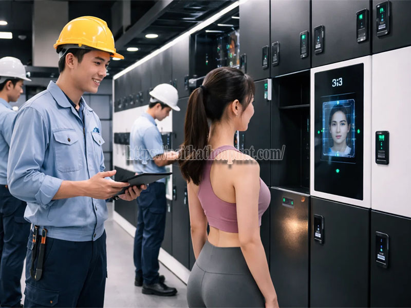 cung cấp thủ locker nhận diện khuôn mặt