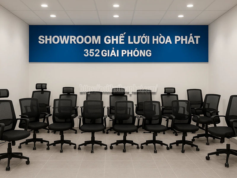 địa chỉ showroom Hòa Phát xem ghế lưới trực tiếp