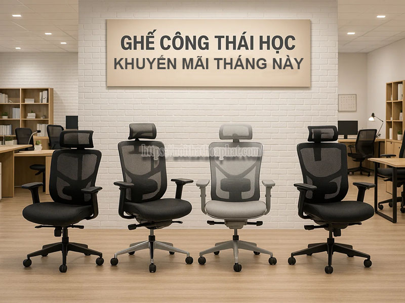 ghế công thái học Hòa Phát giảm giá