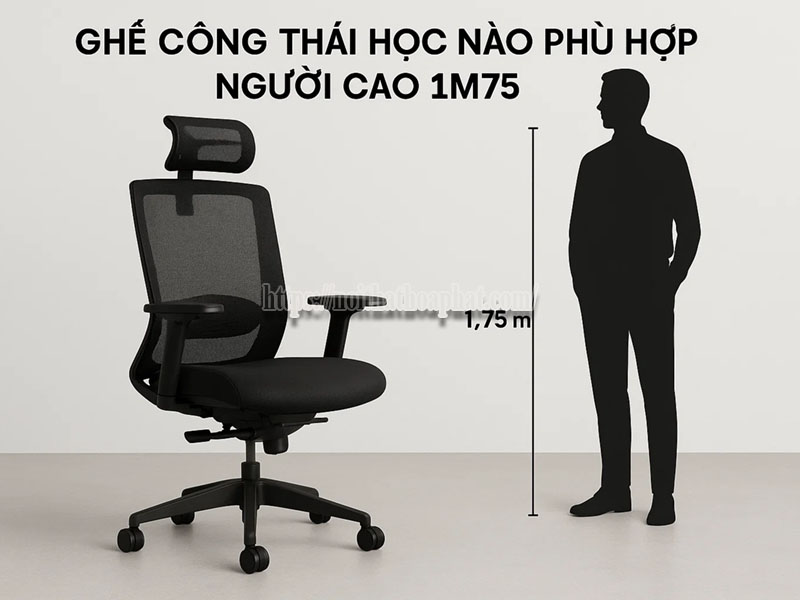 cách chọn ghế công thái học cho người cao to