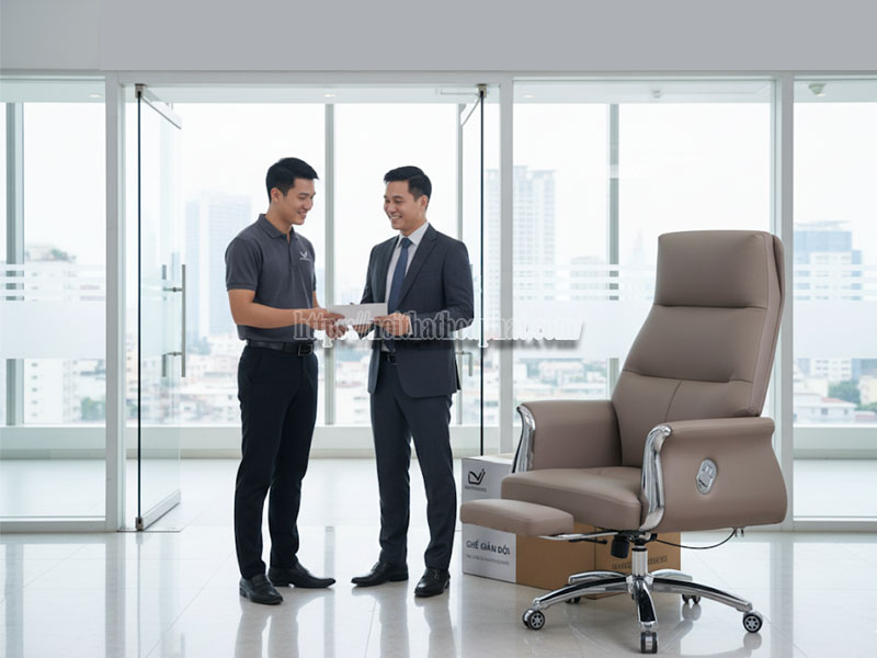 giao hàng ghế giám đốc Hòa Phát