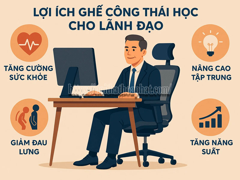 lợi ích ghế công thái học cho lãnh đạo