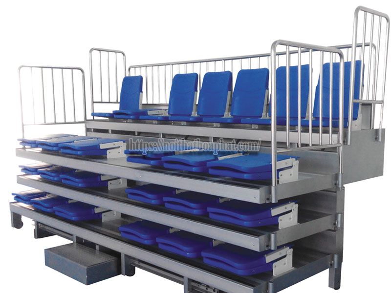 Ghế khán đài xếp tự động có lưng tựa