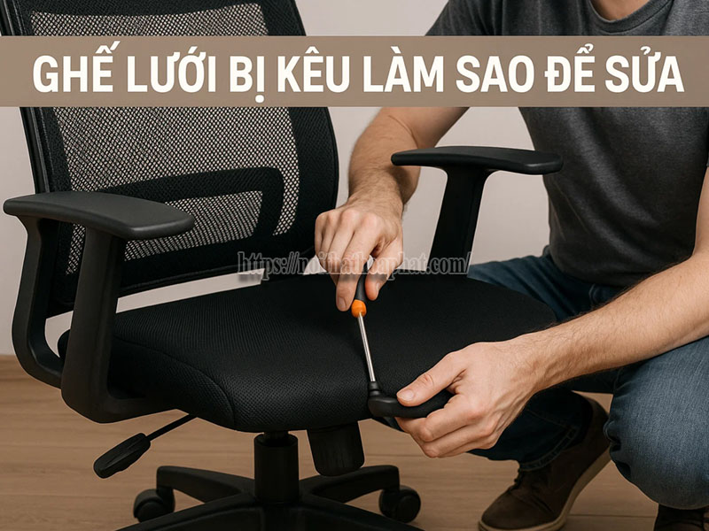 cách sửa ghế xoay bị kêu