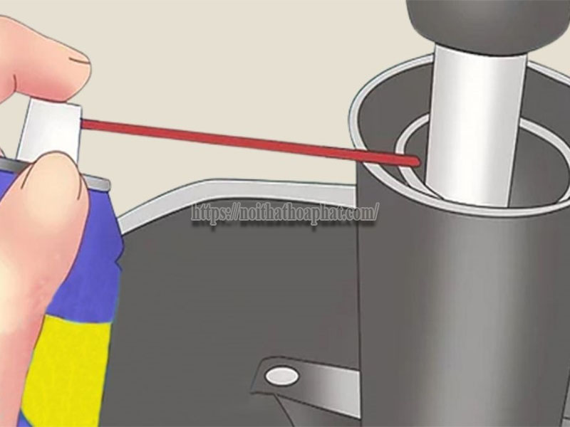 cách bôi trơn chi tiết ghế