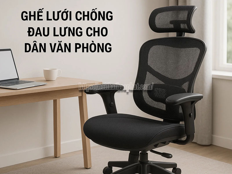 ghế lưới chống đau lưng cho dân văn phòng	