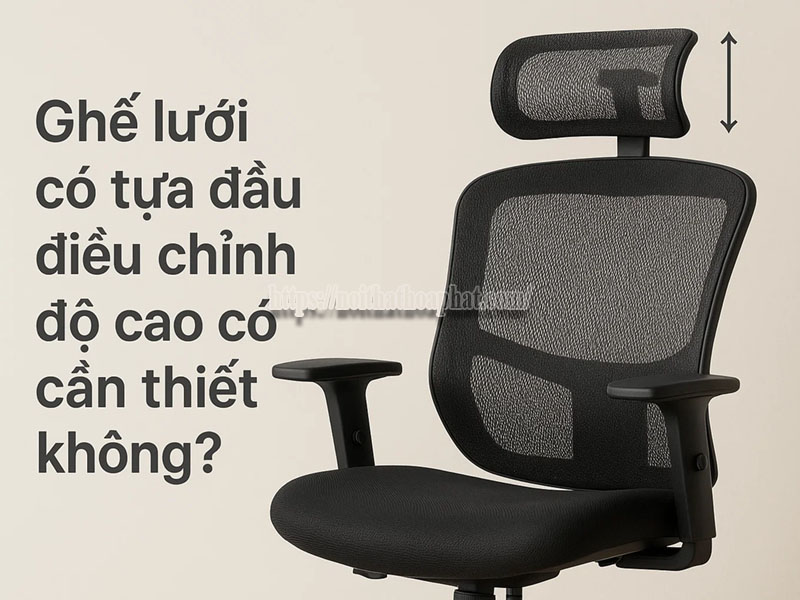 ghế lưới có tựa đầu điều chỉnh độ cao có cần thiết không