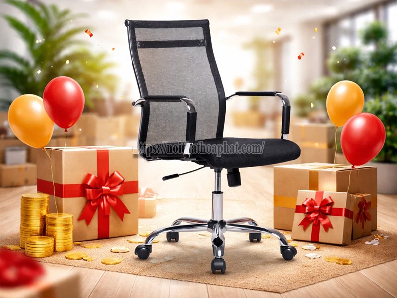 Khuyến mãi ghế lưới Hòa Phát