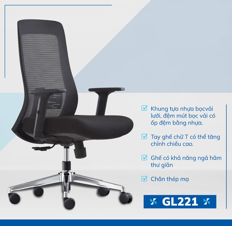 Ghế lưới văn phòng GL221