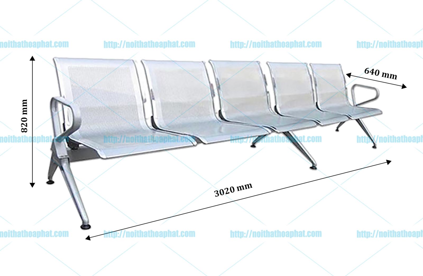 Kích thước ghế băng chờ GPC06-5