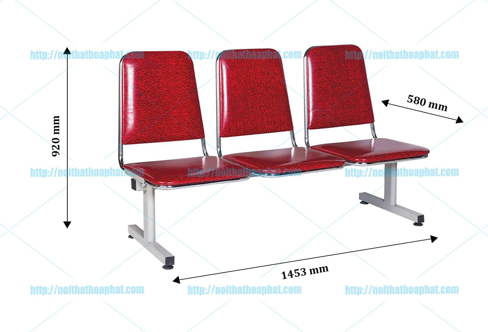 Kích thước ghế phòng chờ PC52-3