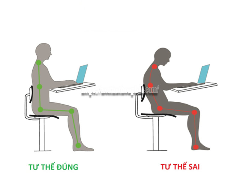 tư thế ngồi giảm đau cổ