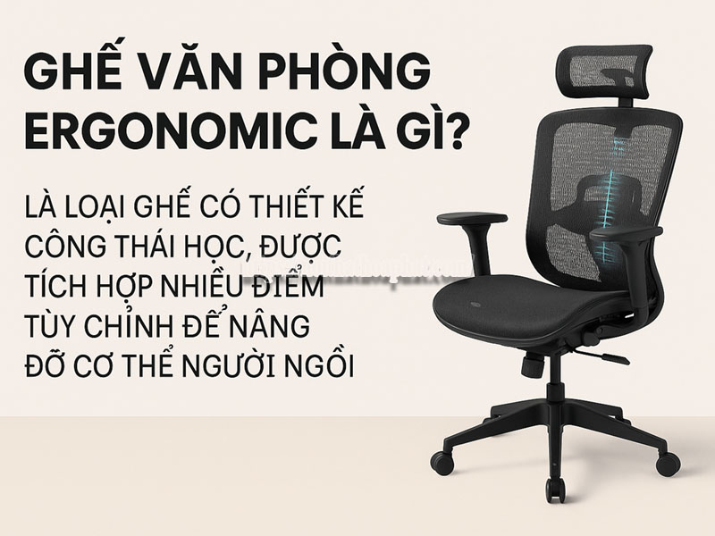 Ghế văn phòng Ergonomic là gì?