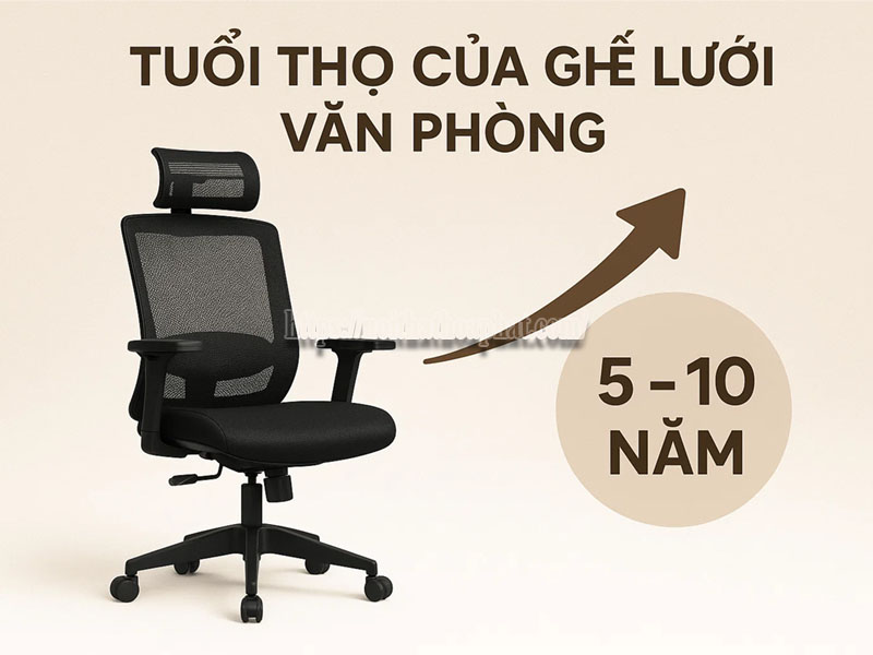 tuổi thọ của ghế lưới văn phòng