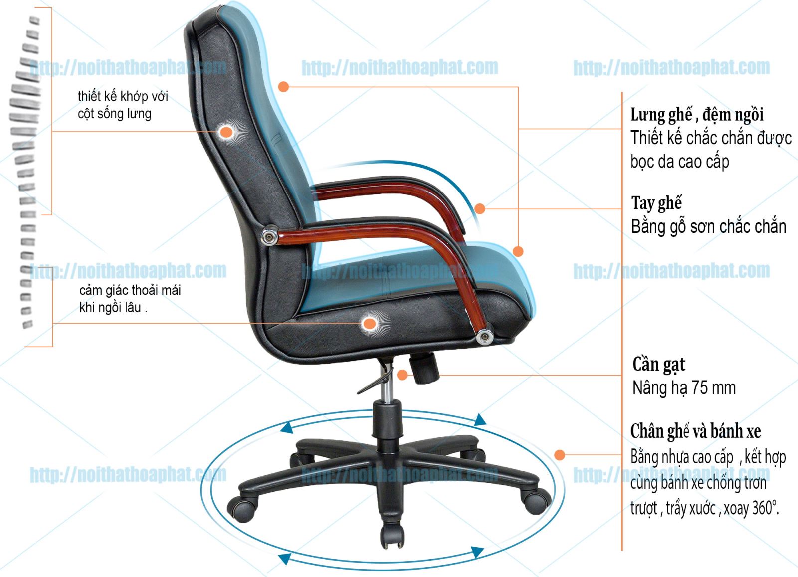 Ghế da văn phòng SG926