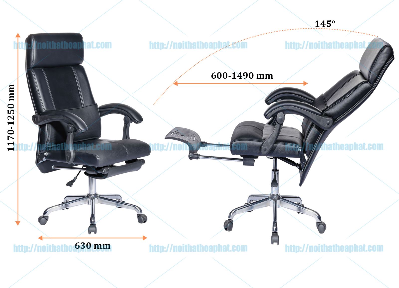 Kích thước ghế da SG931
