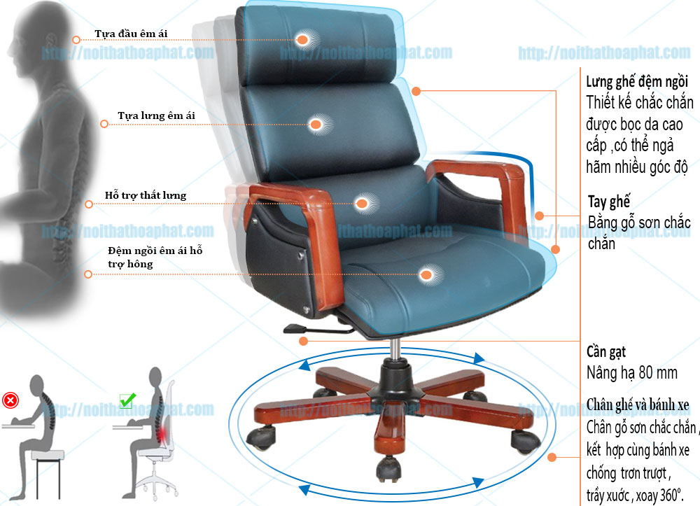 Ghế xoay da TQ38