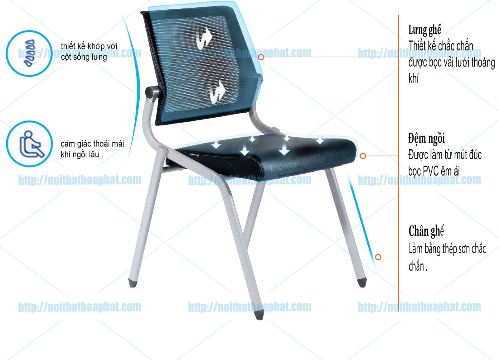 Ghế lưới giá rẻ GL428T