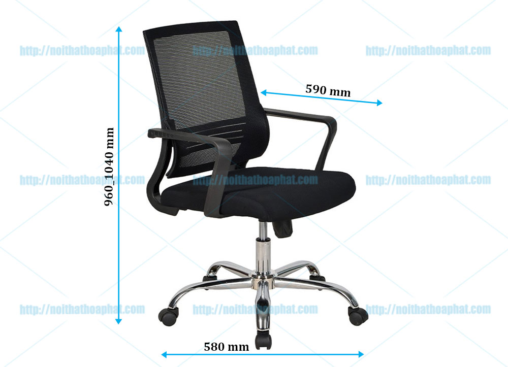 Kích thước ghế lưới GL216