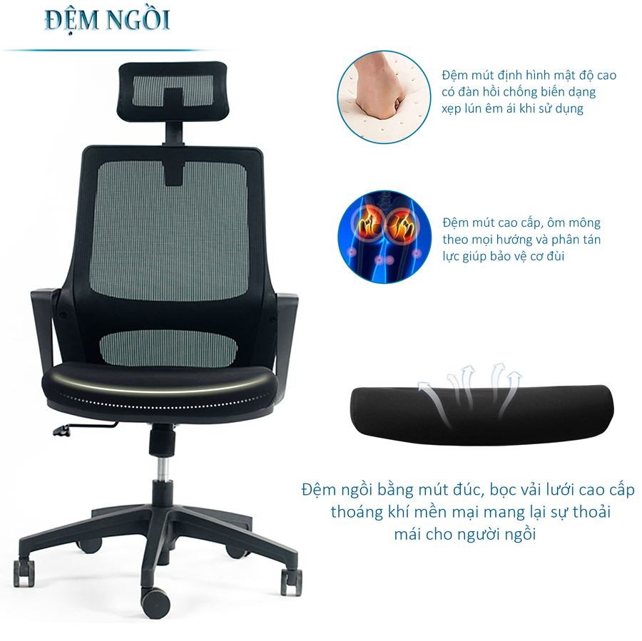 Đệm ngồi ghế lưới FMX805TD