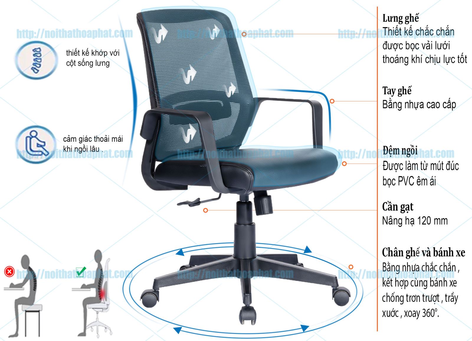 Ghế lưới văn phòng GL120